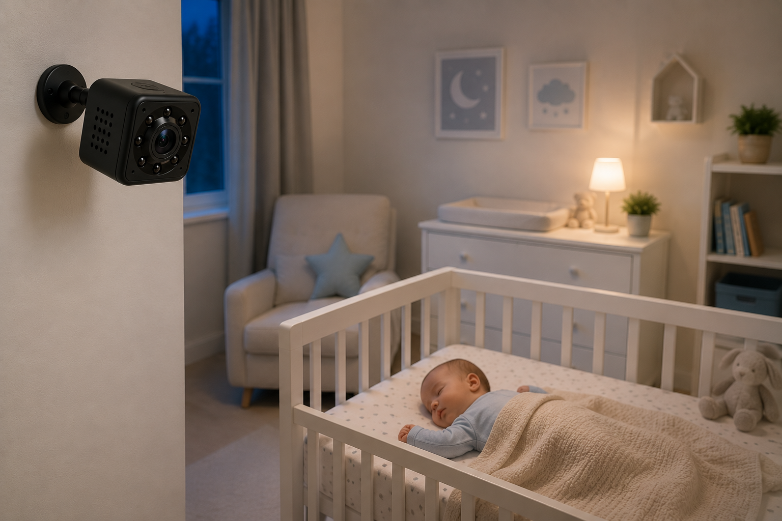Mini Wireless Security Camera with 1080P HD video and night vision