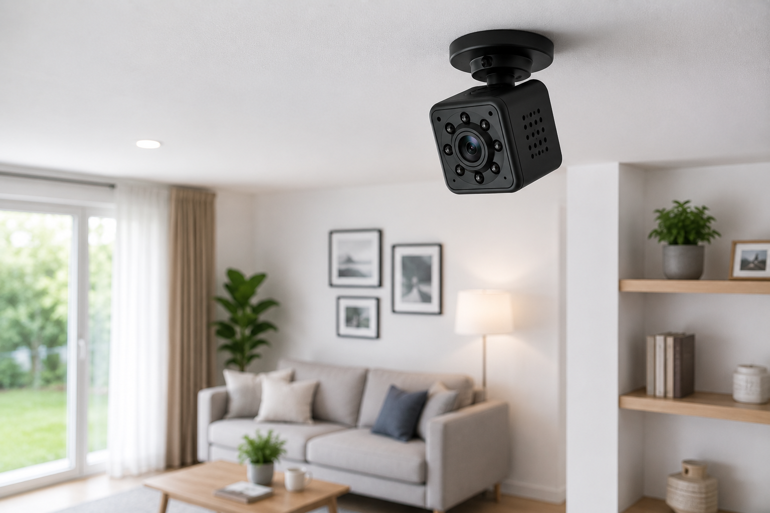 Mini Wireless Security Camera with 1080P HD video and night vision
